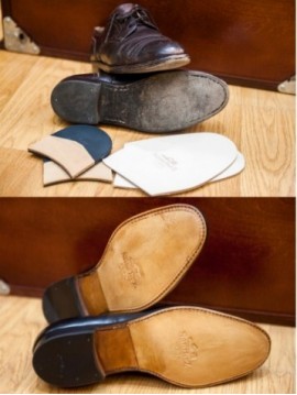 Half italian soles machine stich + new heels