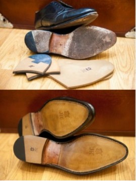 JR New half soles + new heels machine stich 